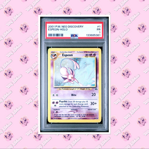 PSA 1 Espeon 1/75 Unlimited Holo Rare Neo Discovery Card 'B' TCGKITTEN