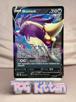 Skuntank V - 108/195 Ultra Rare Holo SWSH12: Silver Tempest NM Pokémon TCGKITTEN