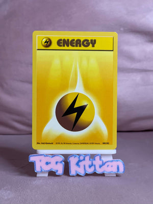 Lightning Energy - 100/102 - Common - Base Set - Pokemon Card - LP/MP -TCGKITTEN