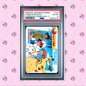 PSA 6 Togepi & Pikachu 119 Pokemon Carddass Anime collection TCGKITTEN