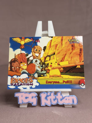Pokemon Topps - Everyone Pull! - 52 - Blue Logo - Pikachu's Vacation - TCGKITTEN