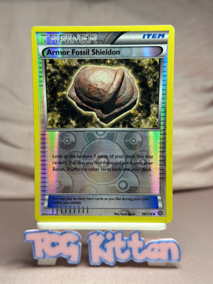Armor Fossil Shieldon - 98/114 Reverse Holo XY Steam Siege MP Pokémon TCGKITTEN