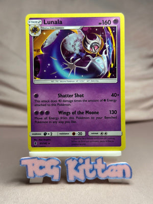 Lunala - 61/145 Rare Reverse Holo SM - Guardians Rising MP Pokémon TCGKITTEN