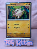 Load image into Gallery viewer, Mankey 106/193 Paldea Evolved Cosmos Holo Promo TCGKITTEN