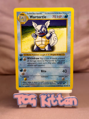 Wartortle 42/102 1st edition SHADOWLESS Base Set WOTC MP/LP  TCGKITTEN