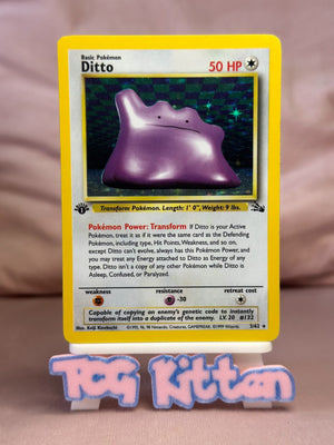 Ditto 3/62 1st Edition Holo Fossil WOTC MP TCGKITTEN