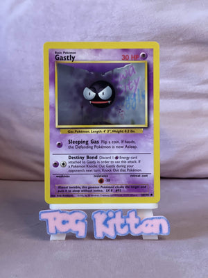Gastly 50/102 Base Set - Common - Pokemon - WOTC -  LP/MP - TCGKITTEN
