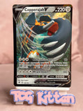 Load image into Gallery viewer, Copperajah V 136/192 SWSH Rebel Clash Holo Ultra Rare TCGKITTEN