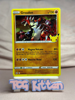 Groudon - 017/025 Holo Rare Celebrations NM Pokémon TCGKITTEN
