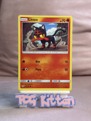 Litten - 24/149 Common SM Base Set Pokemon - LP - TCGKITTEN