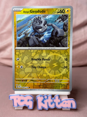 Alolan Geodude 044/159 Reverse Holo Rare Journey Together TCGKITTEN