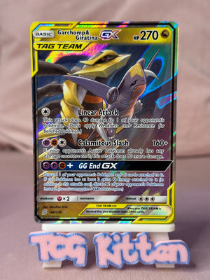 MINT Garchomp & Giratina GX 146/236 Sun & Moon Unified Minds Tag Team TCGKITTEN
