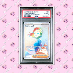 PSA 10 Aroma Lady 221/203 Holo Rainbow Rare 2021 Evolving Skies TCGKITTEN