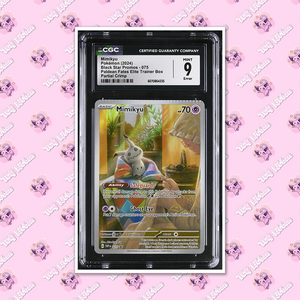 *ERROR CARD* CGC 9 Mimikyu SVP075 Paldean Fates ETB *CRIMP* TCGKITTEN