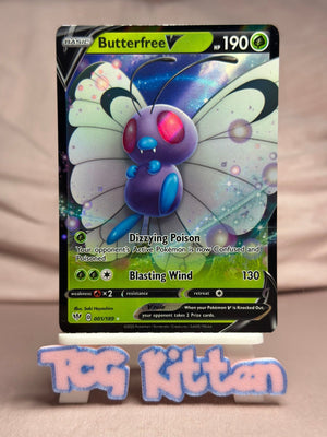 Butterfree V - 001/189 Ultra Holo SWSH03: Darkness Ablaze NM Pokémon TCGKITTEN