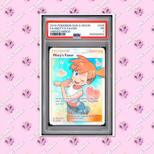 PSA 1 Misty’s Favor 235/236 Unified Minds Secret Rare TCGKITTEN