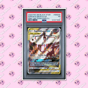 PSA 1 Espeon & Deoxys GX SM240 Promo Tag Team 2020 *POP 27* TCGKITTEN
