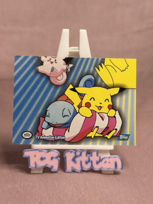 2000 Topps Pokemon TV Series 3 P05 Puzzle Blue 1st Edition Pikachu TCGKITTEN