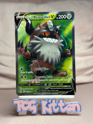 Galarian Perrserker V - 183/196 Ultra Rare Holo Lost Origin Pokémon TCGKITTEN