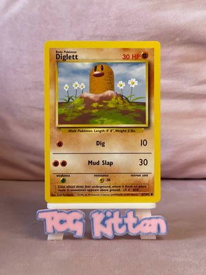 Diglett 47/102 Base Set - Common - Pokemon Card TCG - WOTC - LP/MP - TCGKITTEN