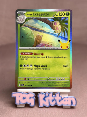 Alolan Exeggutor - 002/128 Holo ME: 30th Celebration NM Pokémon TCGKITTEN