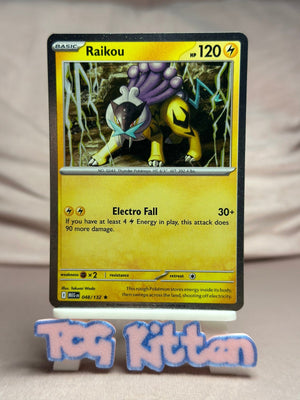 Raikou - 048/132 Rare Cosmos Holo ME01: Mega Evolution NM Pokémon TCGKITTEN