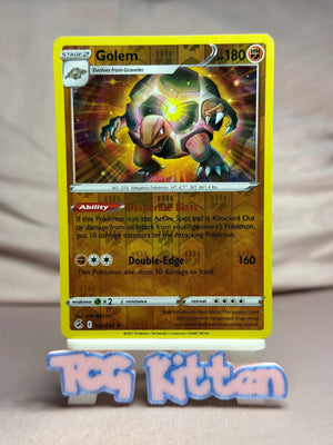 Golem - 137/264 Rare Reverse Holo SWSH08: Fusion Strike MP Pokémon TCGKITTEN
