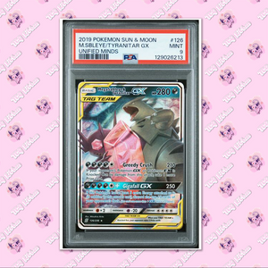 PSA 9 Mega Sableye & Tyranitar GX 126/236 SM Unified Minds Tag Team TCGKITTEN