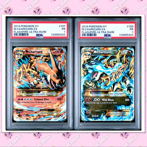 *SEQ SET* PSA 1 M Charizard EX (Secret) 107/106 108/106 Flashfire B TCGKITTEN