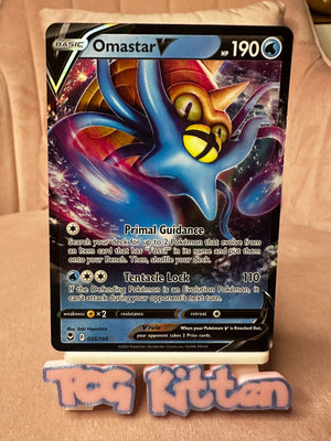 Omastar V - 035/195 - Ultra Rare - Silver Tempest - Pokemon Card - TCGKITTEN