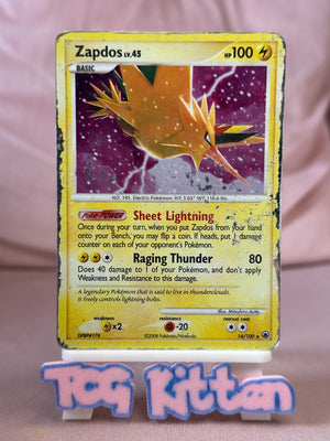 Zapdos 14/100 Holo Rare Diamond & Pearl Majestic Dawn HP TCGKITTEN