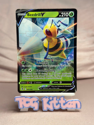 Beedrill V - 001/189 Ultra Rare Holo SWSH10 Astral Radiance NM Pokémon TCGKITTEN